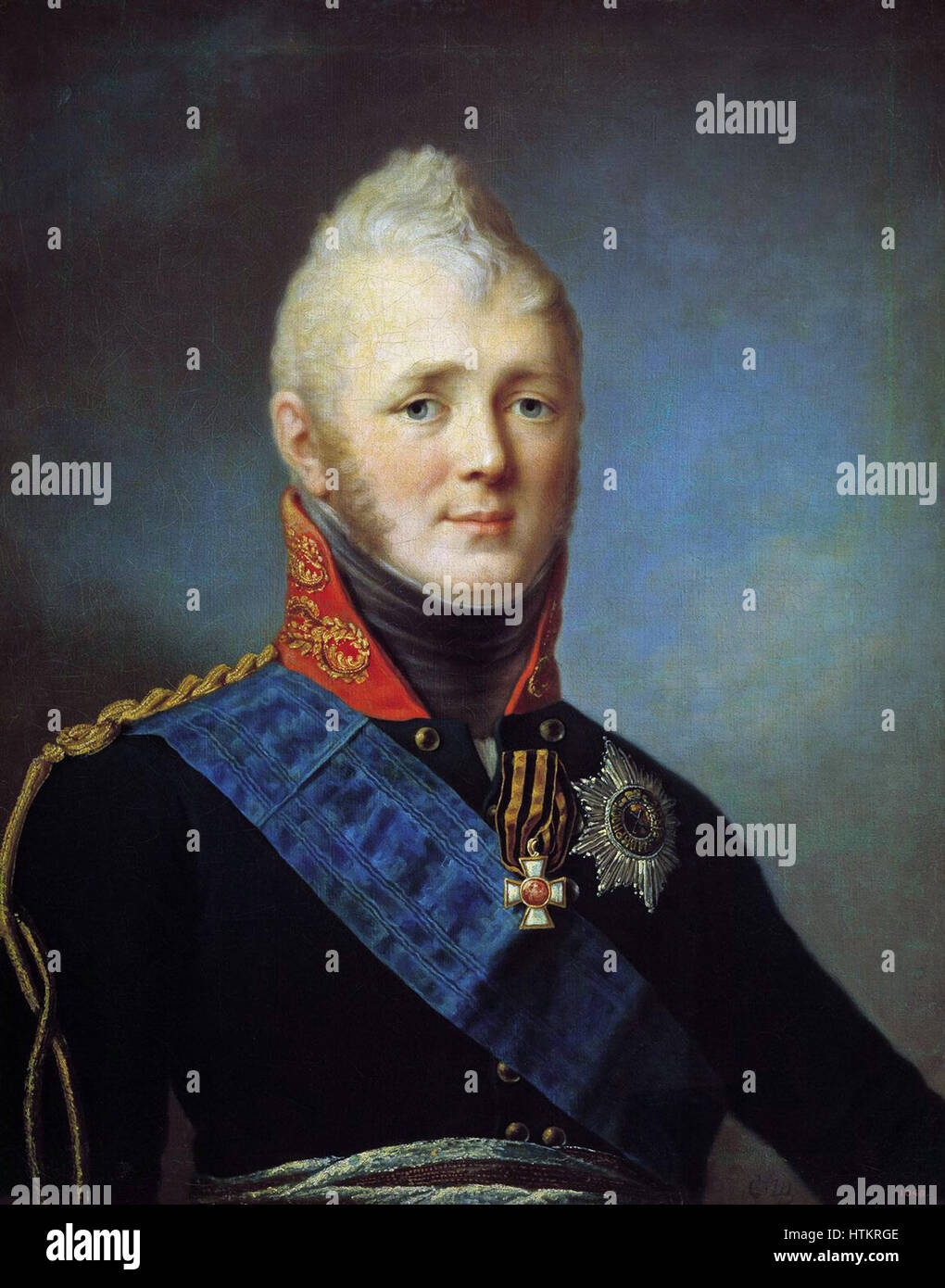 Porträt von Alexander I von Stepan Schtschukin Stockfoto