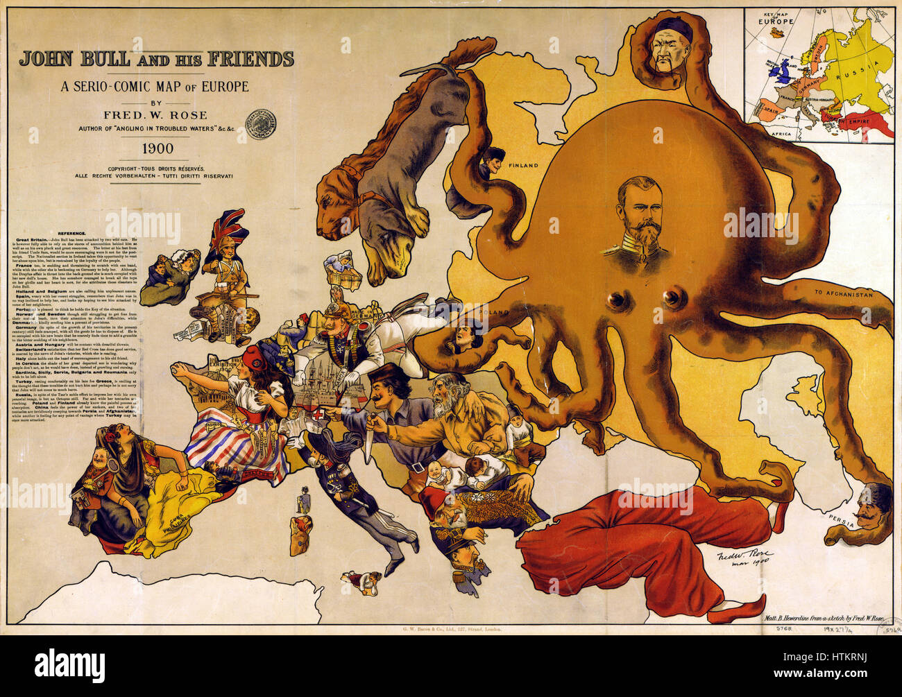 John Bull und seine Freunde-1900 Stockfoto