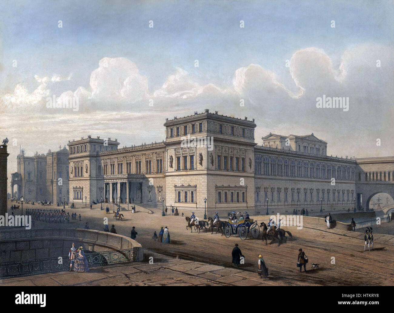 Die neue Eremitage in St. Petersburg im 19. Jahrhundert Stockfoto