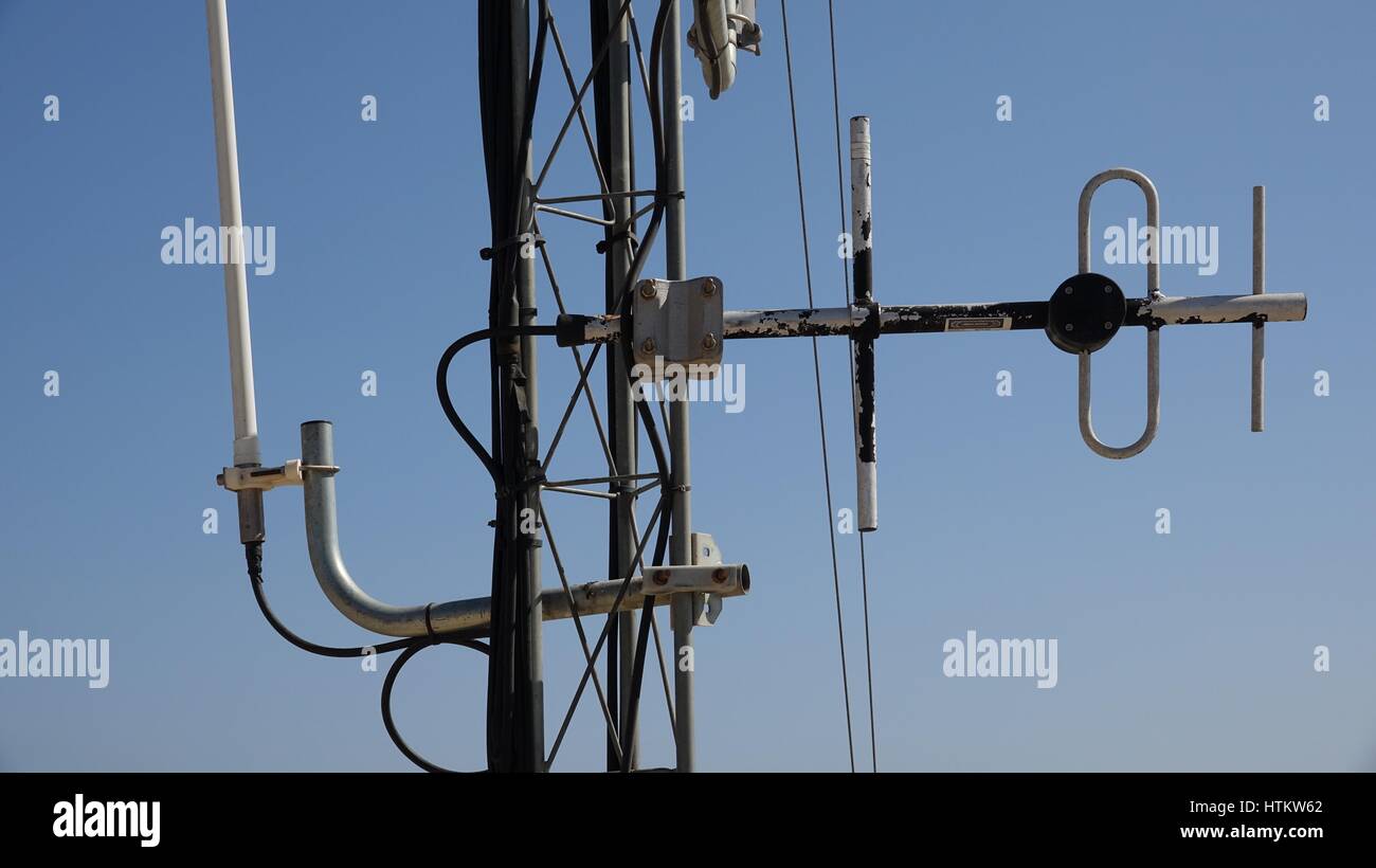 Telekom oder Broadcast-Antennen Stockfoto
