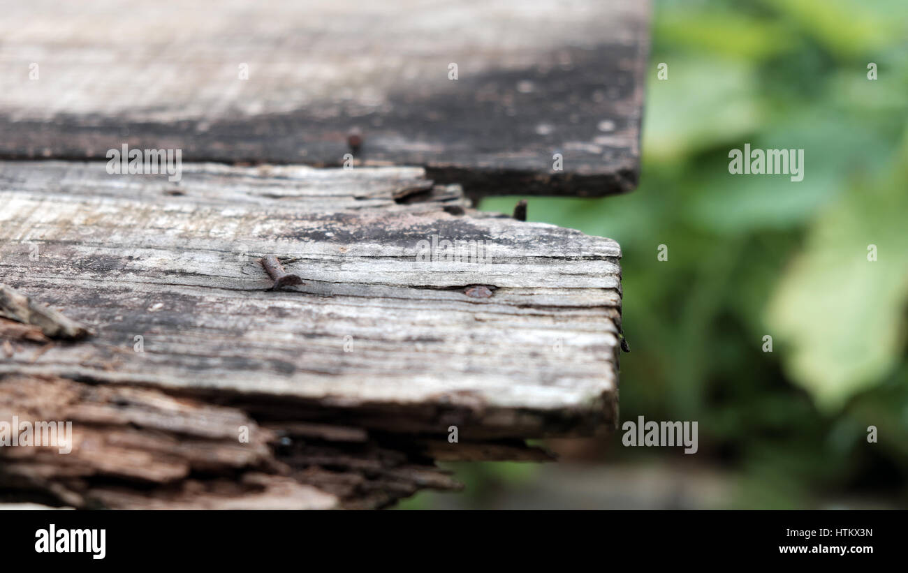 Zusammenfassung Hintergrund für Design mit alten Hölzern, Stück Papier für Text in Vintage Farbe Stockfoto