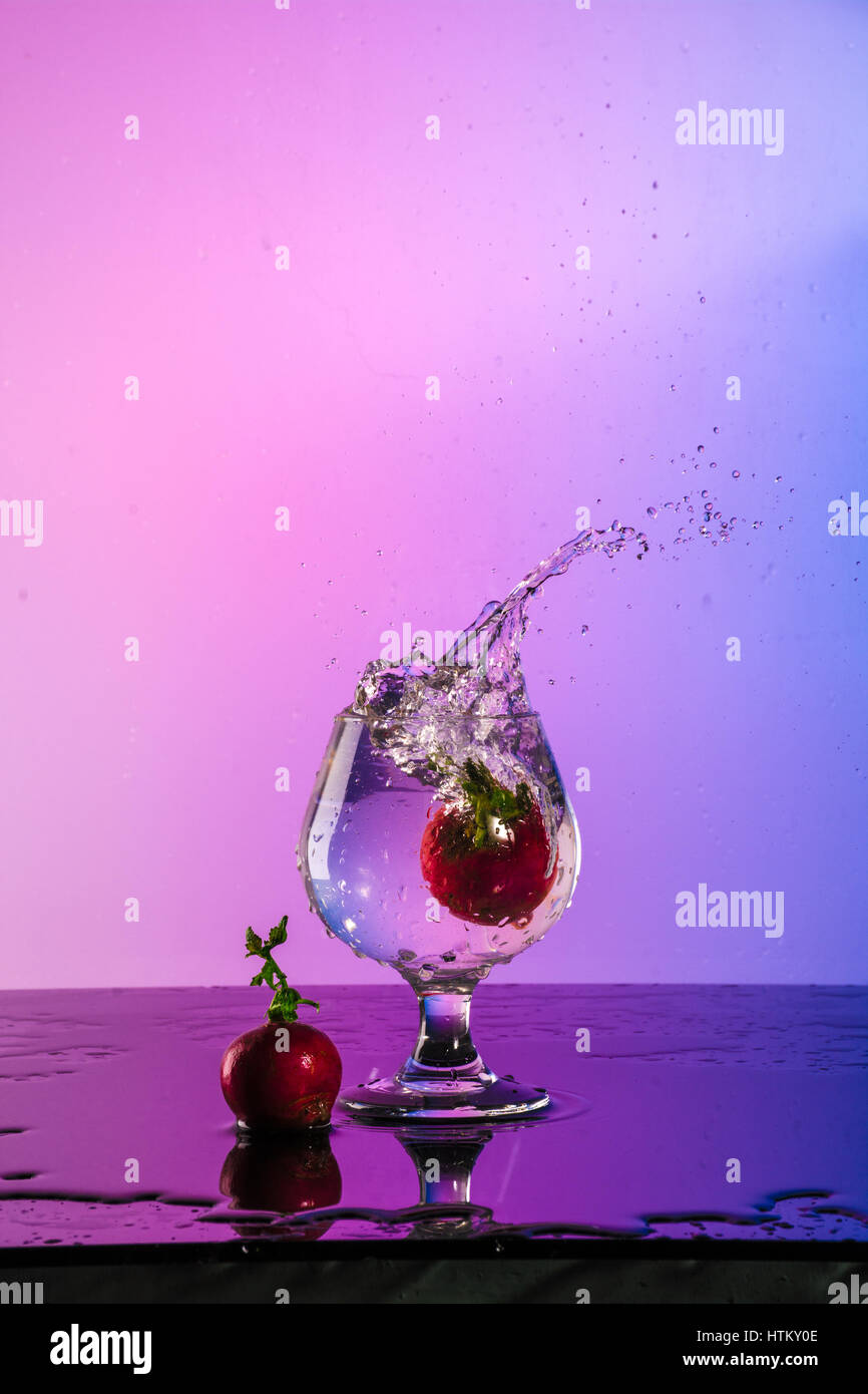 Wasser-Splash-Effekt Stockfoto