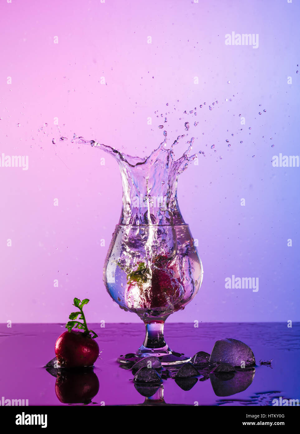 Wasser-Splash-Effekt Stockfoto
