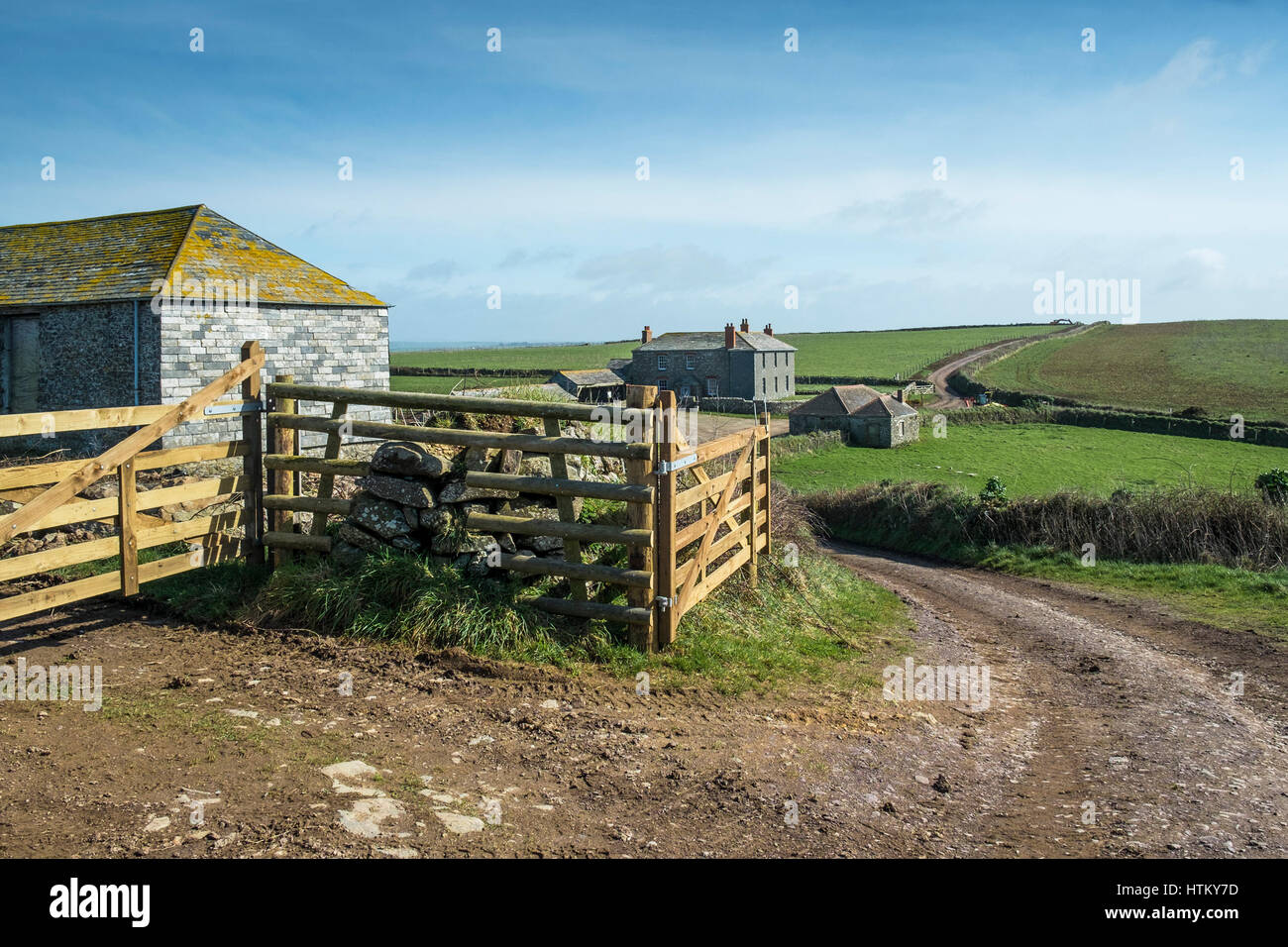 Pentire Farm Pentire Headland Cornwall. Stockfoto