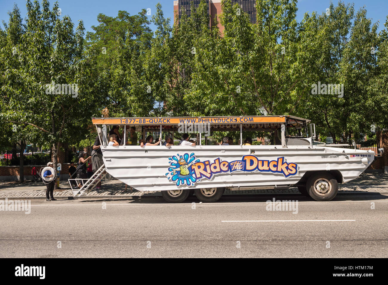 Fahren Sie die Enten, amphibische Tourbus, Philadelphia, Pennsylvania, USA Stockfoto