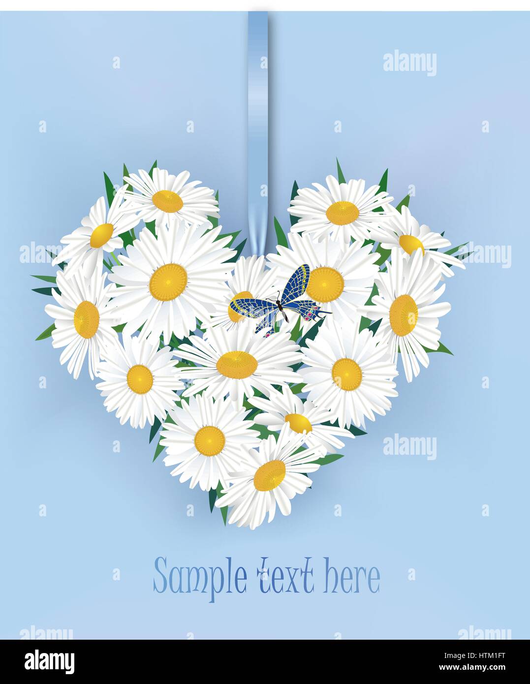 Flower Bouquet. floral heart frame. Sommer Grußkarte gedeihen. Stock Vektor