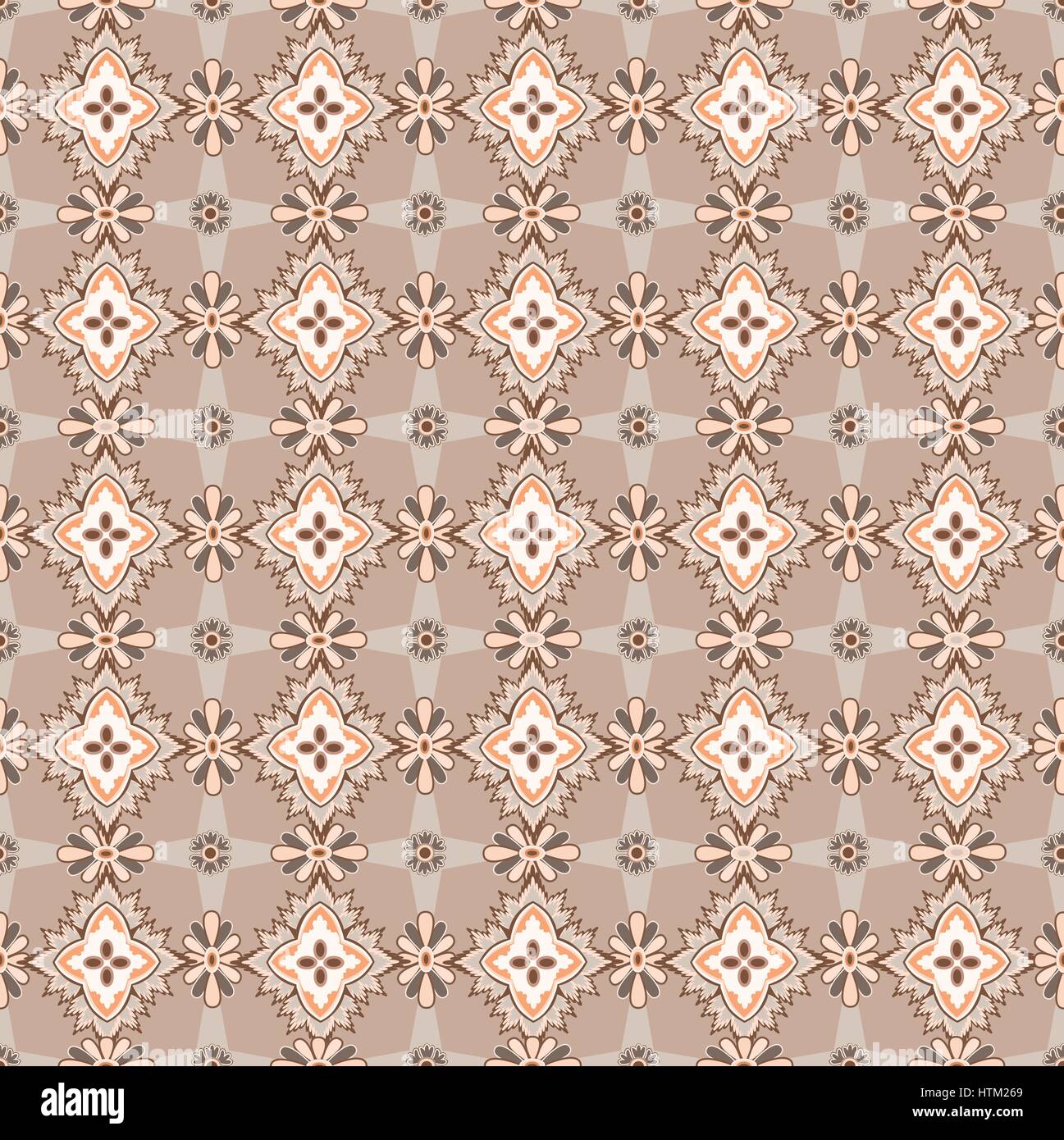 Nahtlose Mosaik Muster abstrakte floralen Ornament orientalischen Stoff Textur Stock Vektor