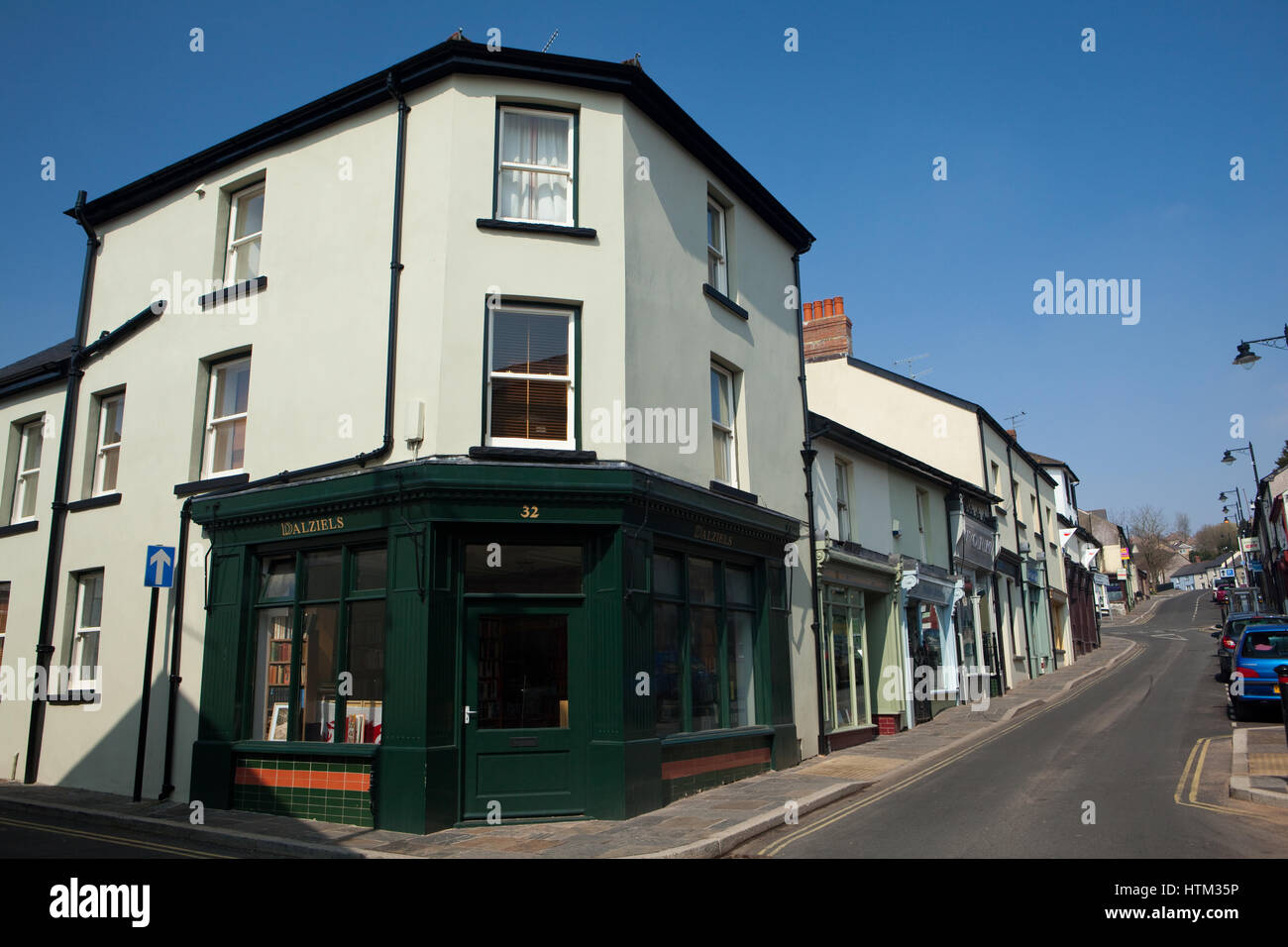 Die Kleinunternehmen in der walisischen Stadt, Wales, Vereinigtes Königreich Stockfoto