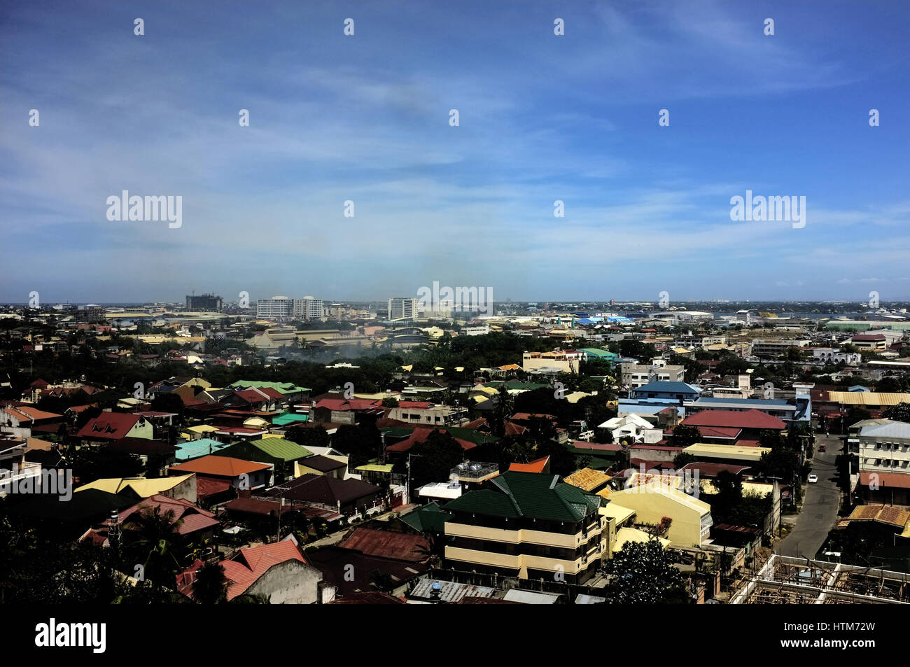 Die Skyline von Cebu City, die "zweite Stadt" von den Philippinen. Es ist eines das beliebteste Reiseziel auf den Philippinen mit dem verkehrsreichsten Seehafen Stockfoto