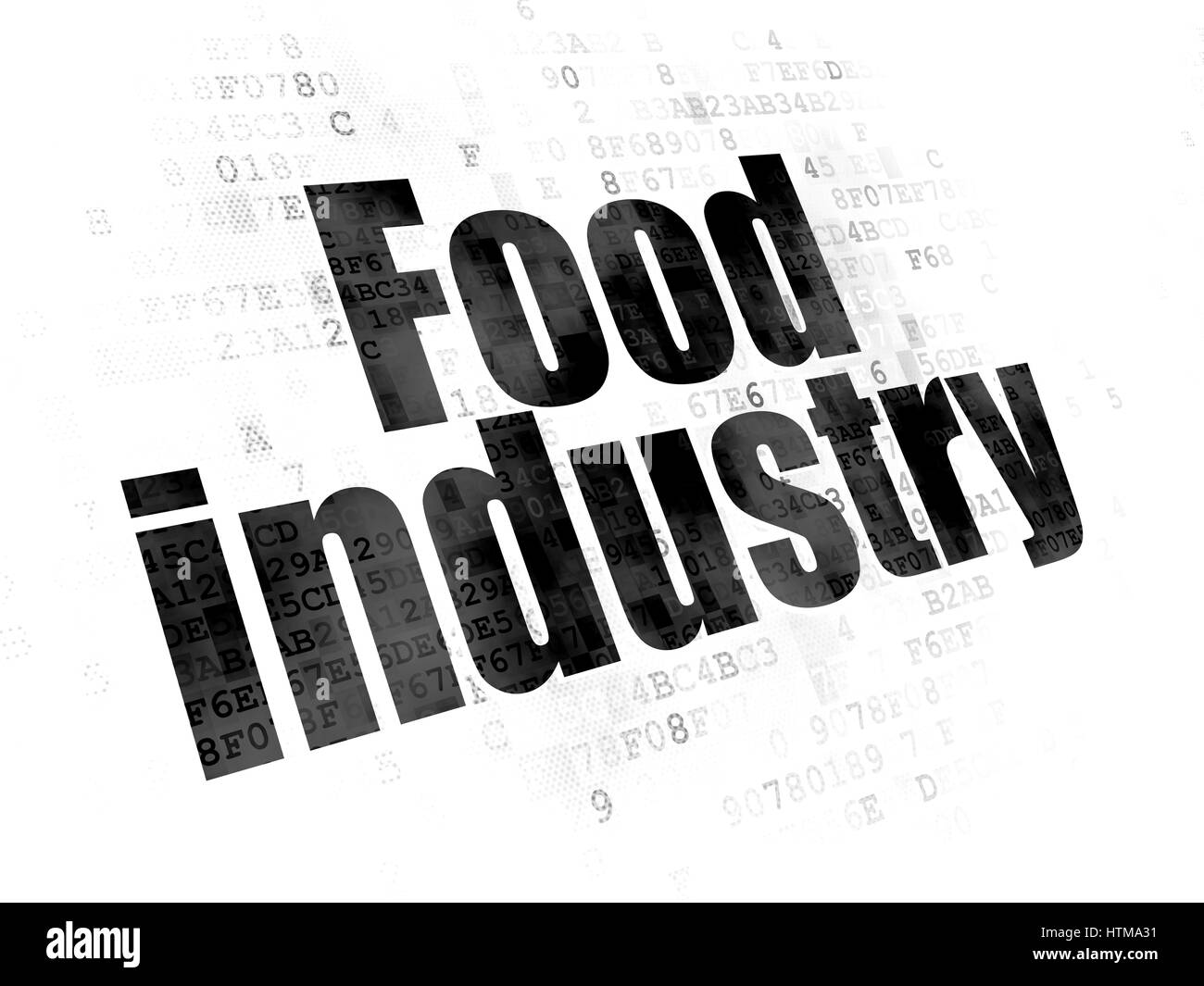 Industrie-Konzept: Lebensmittelindustrie auf Digital-Hintergrund Stockfoto