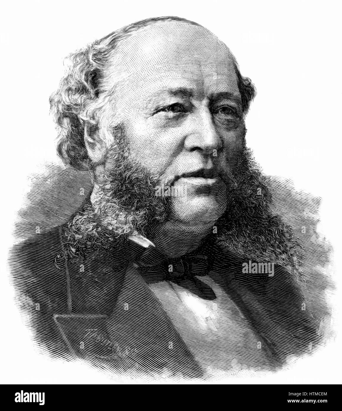 WILLIAM H. VANDERBILT (1821-1885) US-amerikanischer Geschäftsmann und Philanthrop, der ein großes Vermögen geerbt hat. Gravur von Harpers Weekly Ausgabe 19. Dezember 1885 Stockfoto