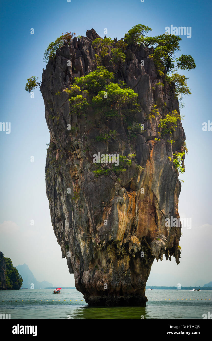 Ko Tapu oder James Bond Insel. Phang Nga Bucht. Provinz Phang Nga. Andamanensee, Thailand. Stockfoto