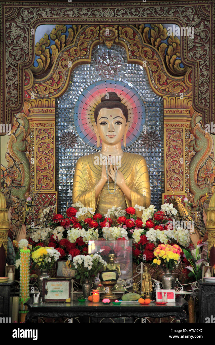 Malaysia, Penang, Georgetown, birmanischen buddhistischen Tempel, Buddha-Statue, Stockfoto