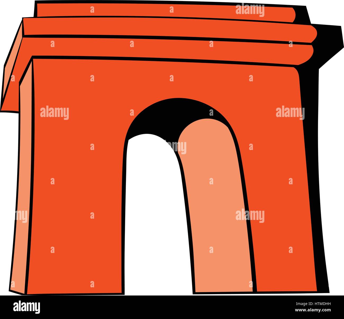Triumphal Bogen, Paris Symbol cartoon Stock Vektor