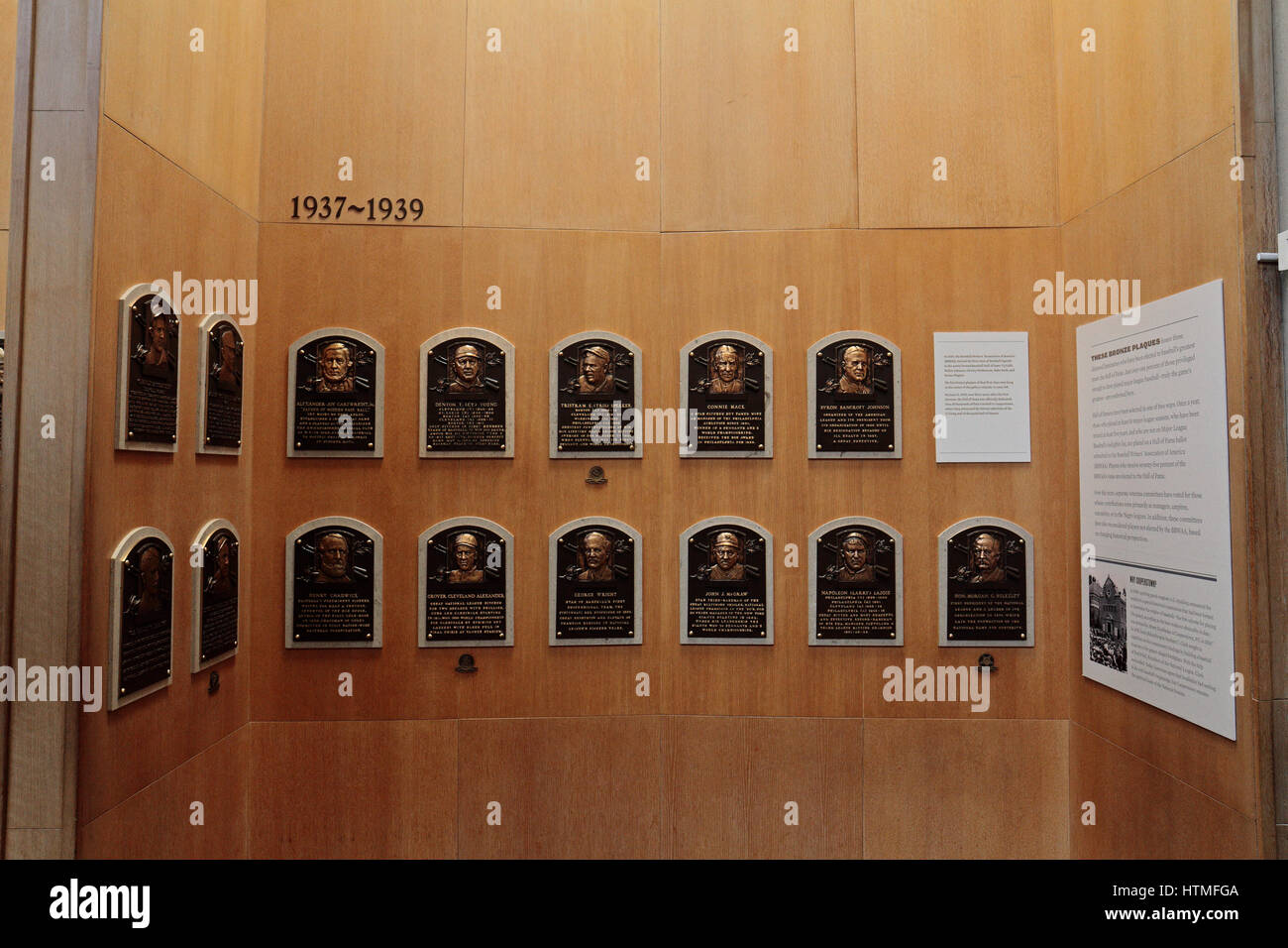 , National Baseball Hall of Fame and Museum, Cooperstown, Vereinigte Staaten von Amerika. Stockfoto
