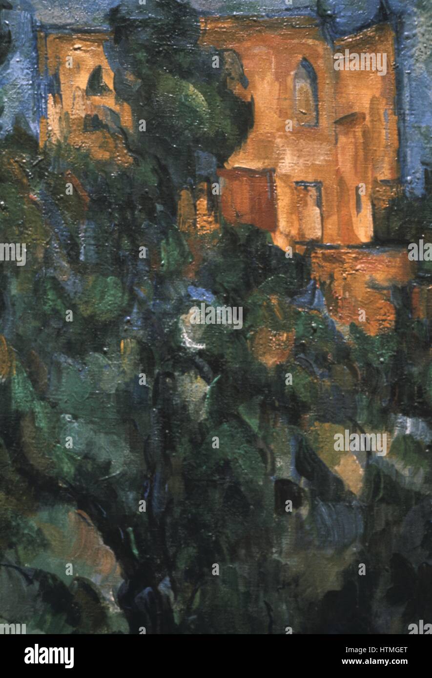 Das Schwarze Haus "(detail), 1904-1906. Französische Post-Impressionisten Maler Paul Cézanne (1839-1906). Stockfoto