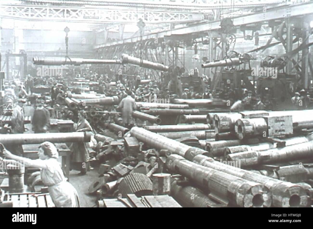 Weltkrieg 1914-1919: britische Frauen arbeitet in einer Waffenfabrik in Nottingham. Stockfoto