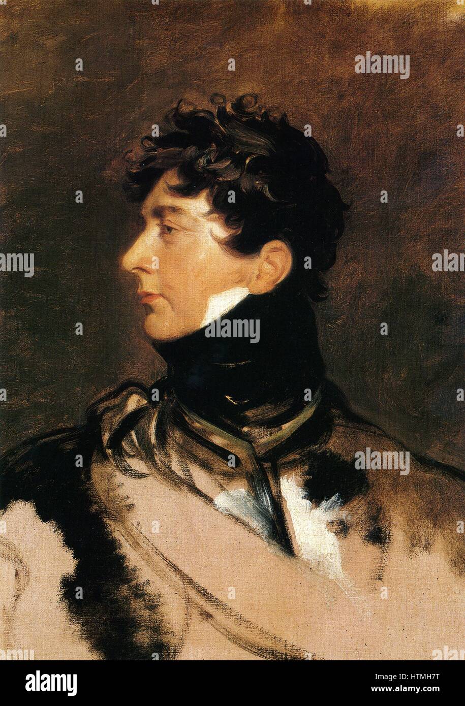 George IV König von Großbritannien (von 1820 bis 1830), dargestellt als Prinzregent, ca. 1814. Von Sir Thomas Lawrence (1769-1830) 1814 Weltgeschichte archivieren Stockfoto