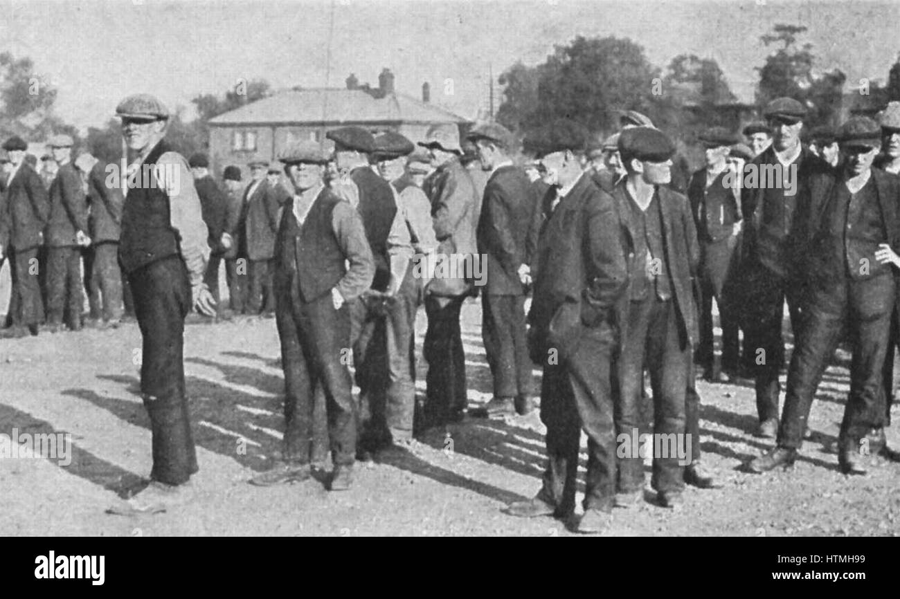 Ersten Weltkrieg britische Freiwillige eine Schulung, ca. 1914 Stockfoto