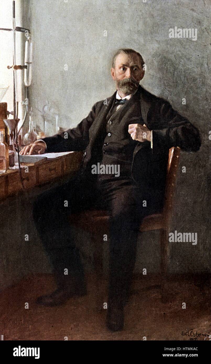 Alfred Nobel (1833-96), schwedischer Chemiker und Erfinder. Dynamit. Dotierten Nobelpreise Stockfoto