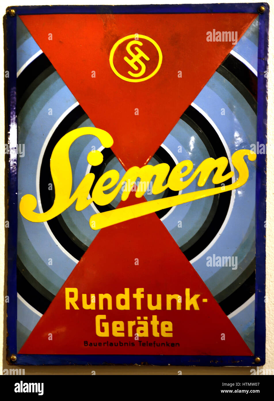 Siemens Rundfunkgeräte - Siemens Funkausrüstung Technikmuseum (The Deutsches Technikmuseum, wissenschaftlich-technische Sammlung.) Deutschland-Berlin-Kreuzberg Stockfoto