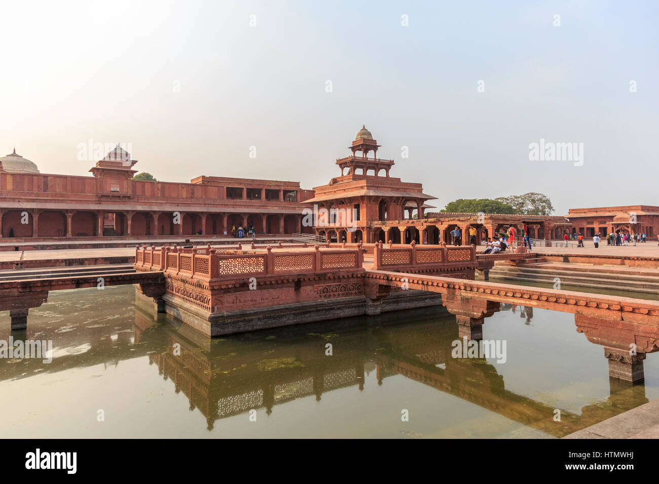 Panch Mahal oder fünfstöckige Palast, Palacio Real, Fatehpur Sikri, Uttar Pradesh, Indien Stockfoto