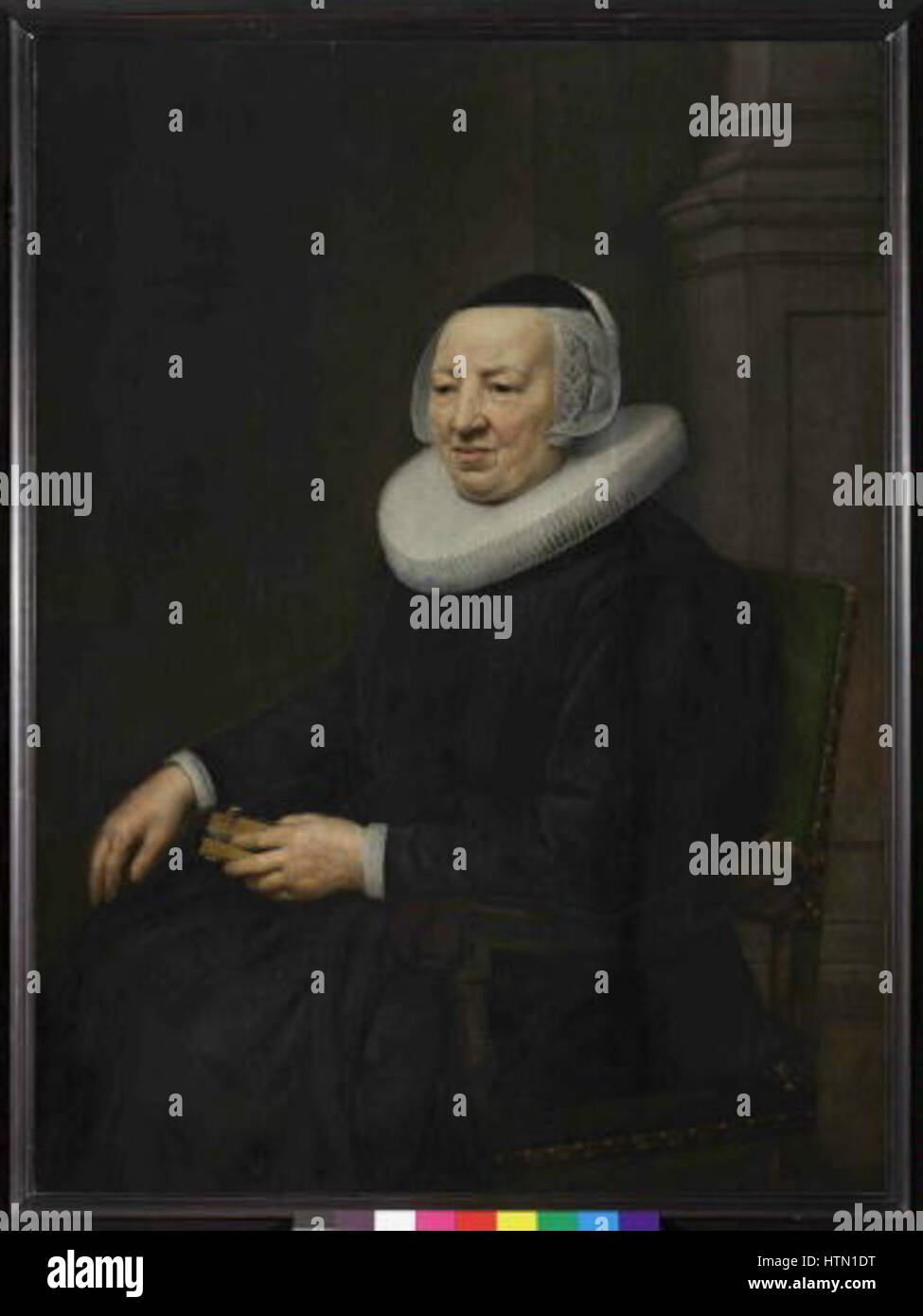 Jan Anthonisz van Ravesteyn kol.1570-1657 - Podobizna starren zeny Stockfoto