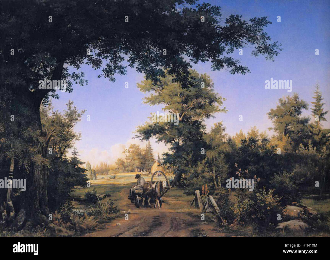Ivan Shishkin - Ansicht am Stadtrand von St. Petersburg Stockfoto