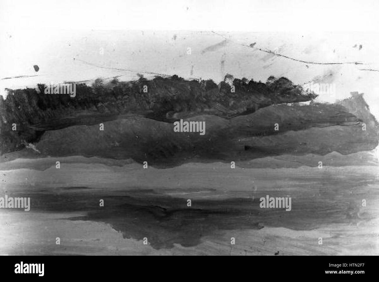 Josef Mánes 1820-1871 - Zapad V Horách - Studie Cervanku - Zapad Stockfoto