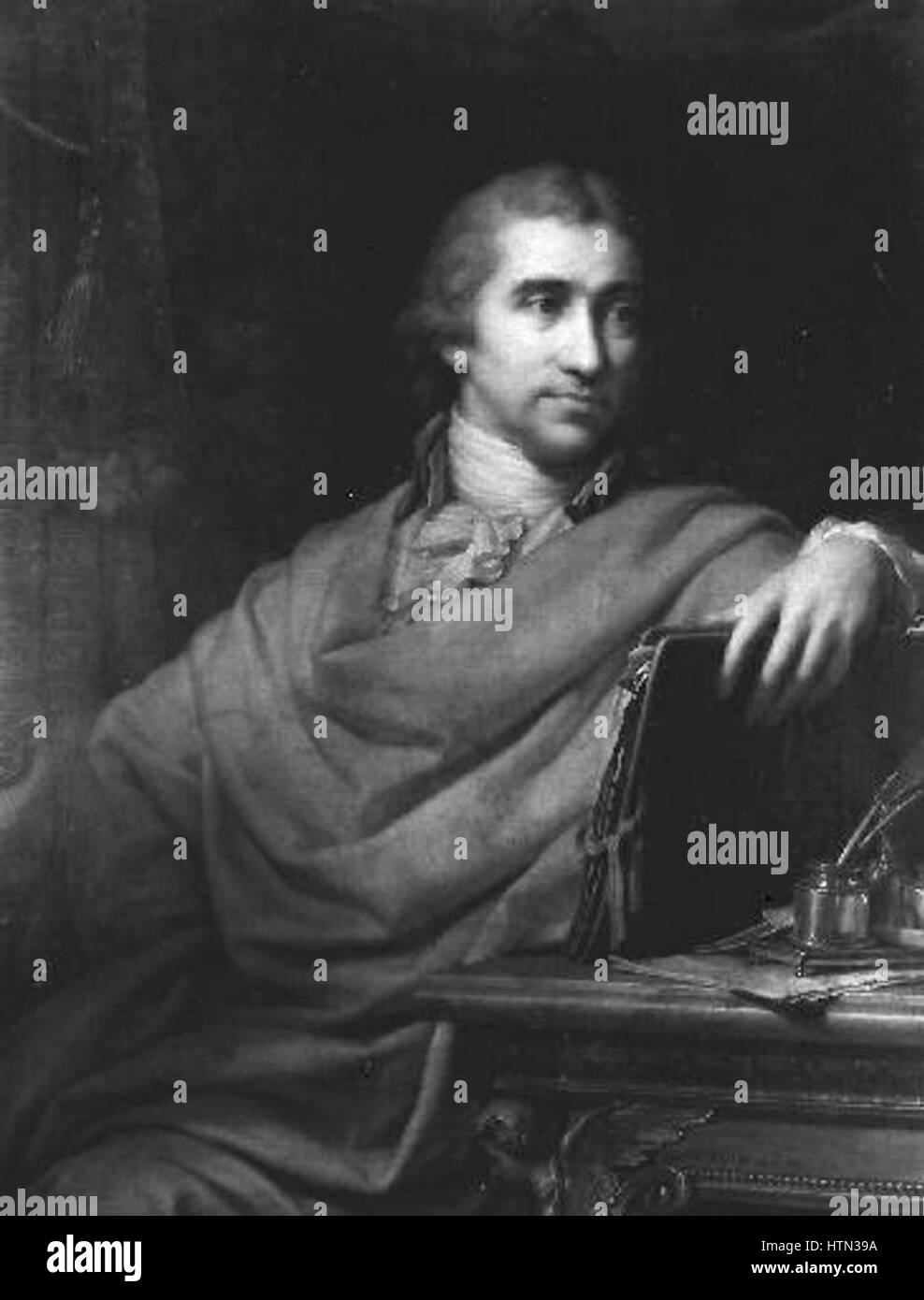 Die Podobizna Pana von Johann Baptist St. Lampi ist ein raffiniertes Porträt, das die Mode und den Adel des späten 18. Jahrhunderts widerspiegelt. Lampis Einsatz von Licht und Schatten zeigt sein Fachwissen in der Porträtfotografie und seine Aufmerksamkeit für die Eleganz des Motivs. Stockfoto