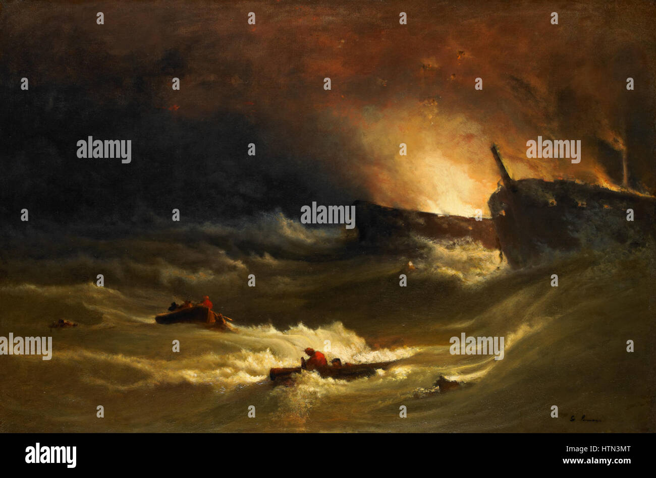 Tragödie auf See von George Inness Stockfoto