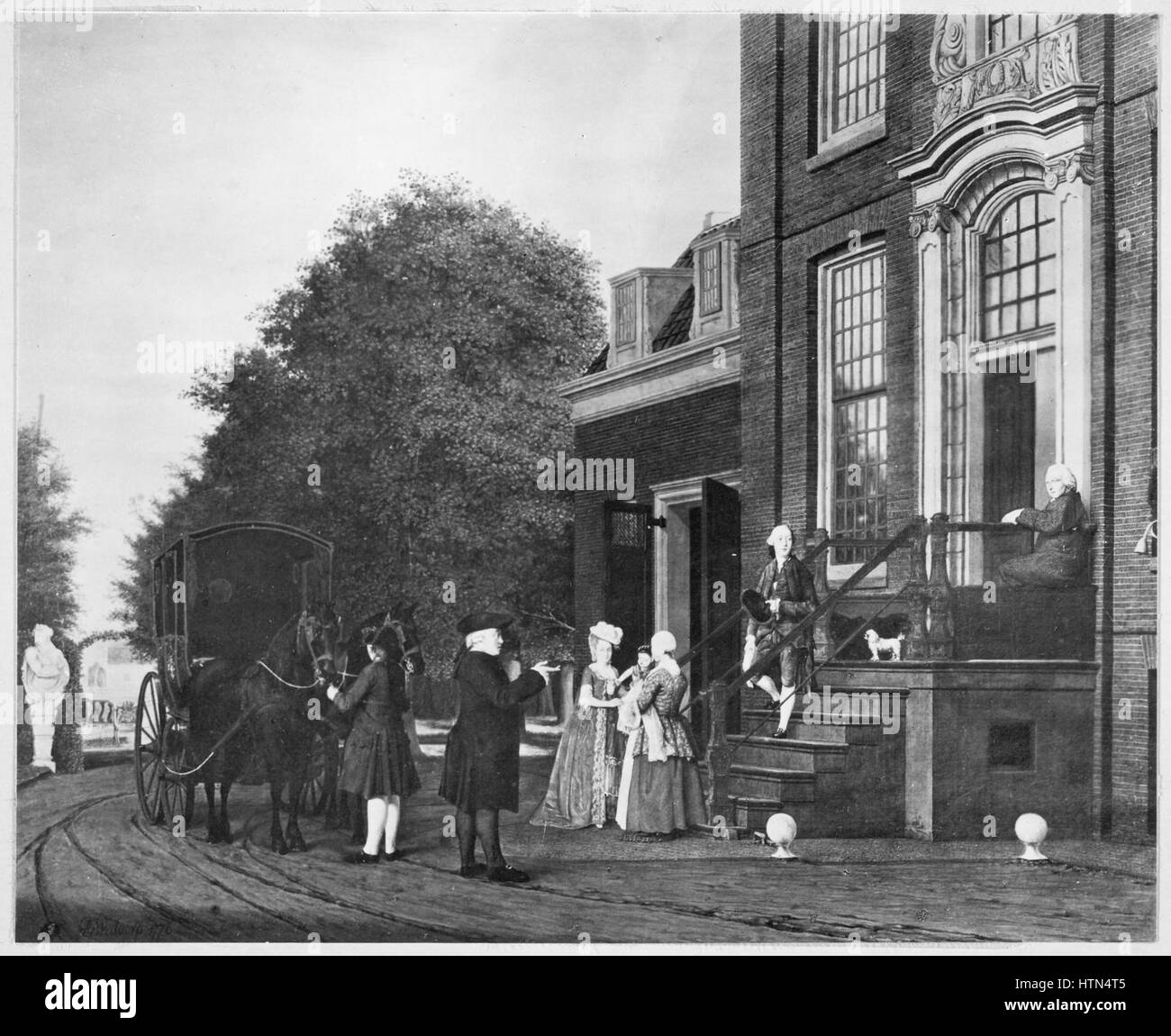 Jan Gerard Waldorp - The Gildemeester-Familie in der Nähe von ihrem Sommerhaus in Watergraafsmeer Stockfoto