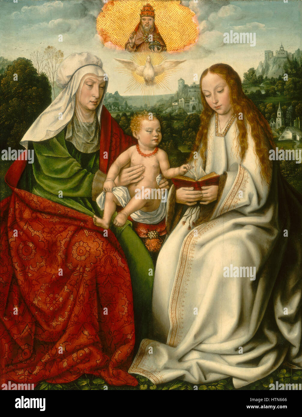 Sankt-Anna-mit der Jungfrau Maria und Christus Kind E10763 Stockfoto