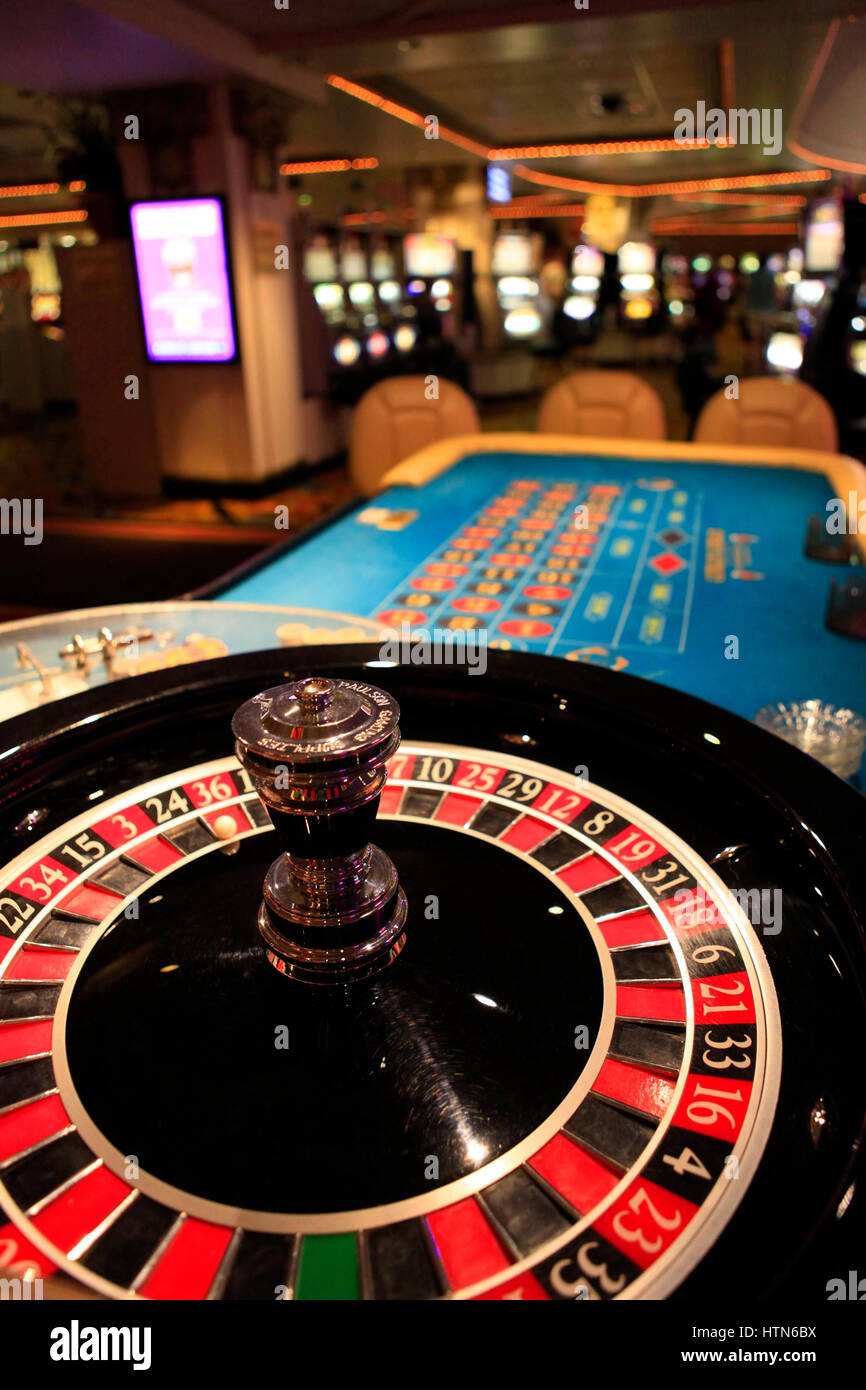 Roulette-Rad in casino Stockfoto