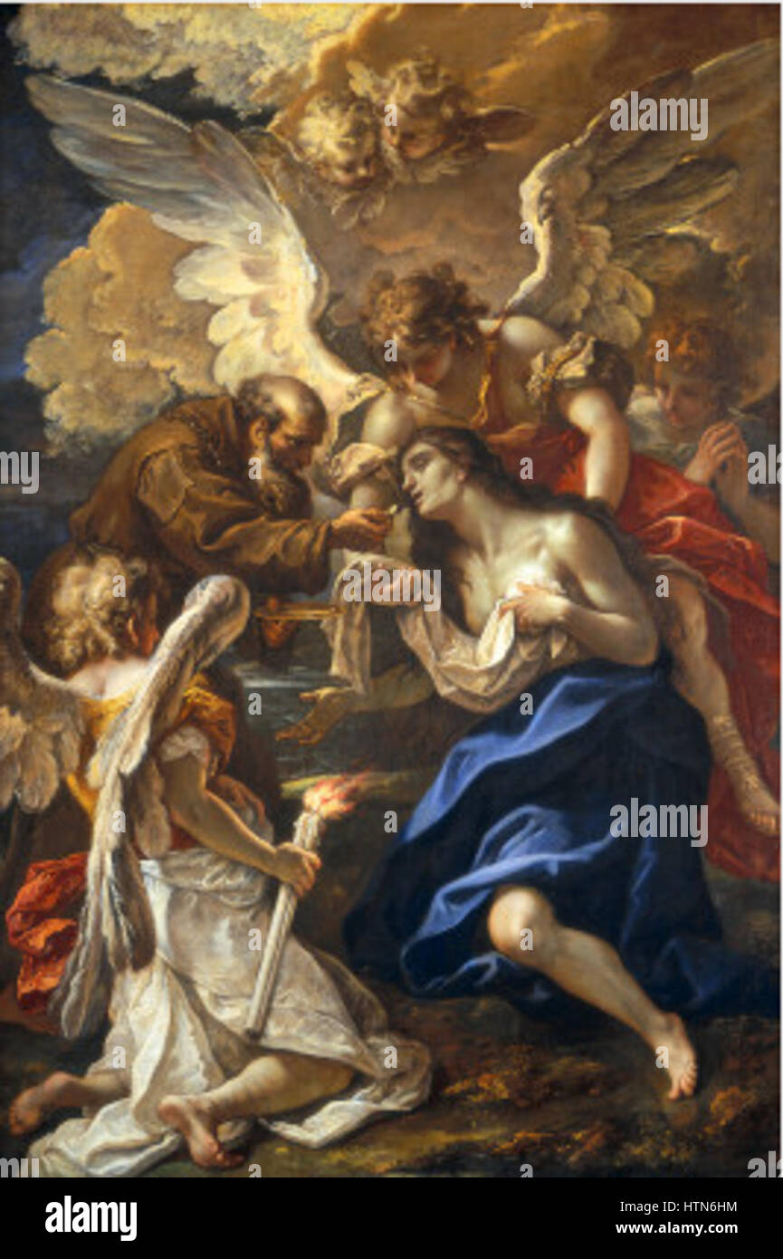 Die letzte Kommunion des Heiligen Maria von Ägypten Stockfoto