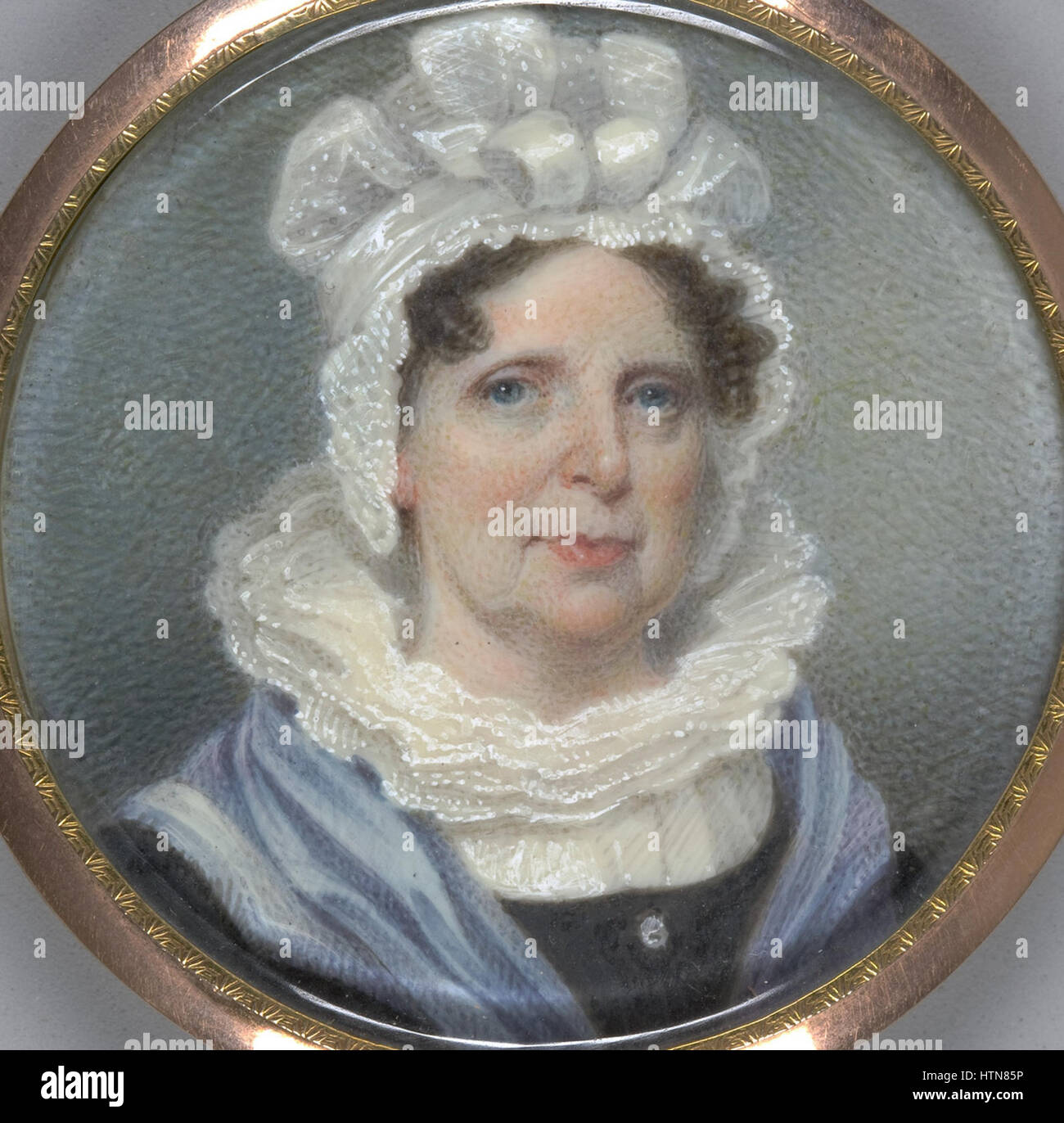 Ein Porträt von Mrs. Theodore Gourdin, das das Gleichnis einer prominenten Frau aus dieser Zeit festgehalten hat. Dieses Gemälde veranschaulicht die Anmut und den sozialen Status des Themas, typisch für die Porträtmalerei des 19. Jahrhunderts. Stockfoto