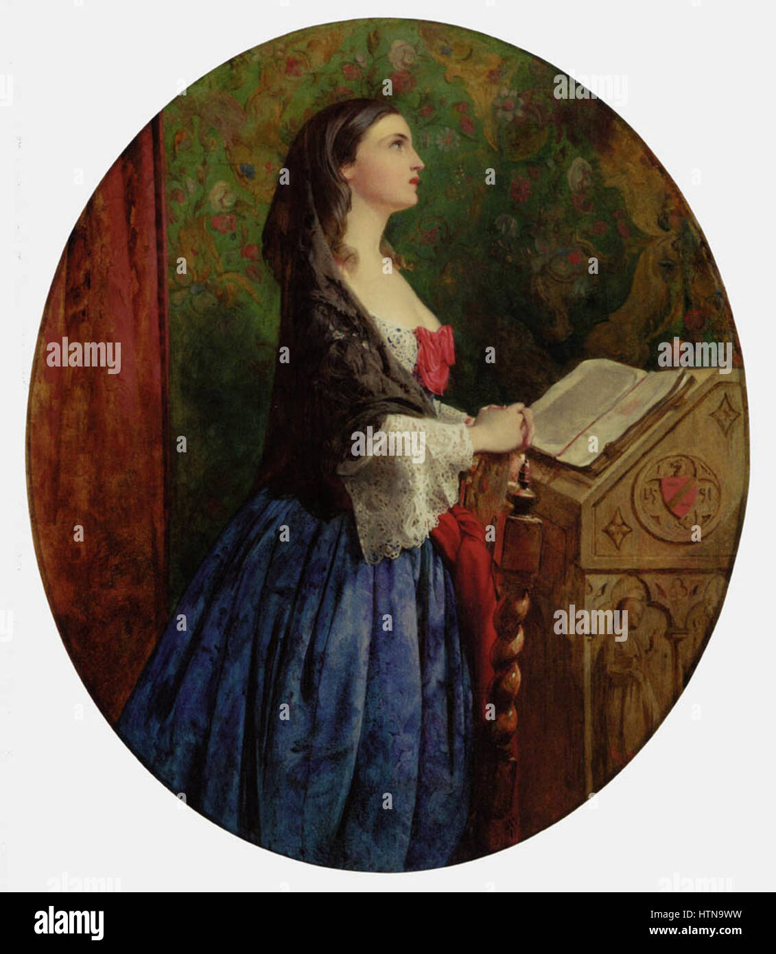 Philip Hermogenes Calderons „Ave Maria“ fängt eine hingebungsvolle Szene der Jungfrau Maria ein. Das Gemälde spiegelt religiöse Ehrfurcht wider und ist bekannt für seine ruhige Atmosphäre und die sanfte, ausdrucksstarke Darstellung der Heiligen Mutter. Stockfoto Philip Hermogenes Calderons „Ave Maria“ fängt eine hingebungsvolle Szene der Jungfrau Maria ein. Das Gemälde spiegelt religiöse Ehrfurcht wider und ist bekannt für seine ruhige Atmosphäre und die sanfte, ausdrucksstarke Darstellung der Heiligen Mutter. Stockfoto