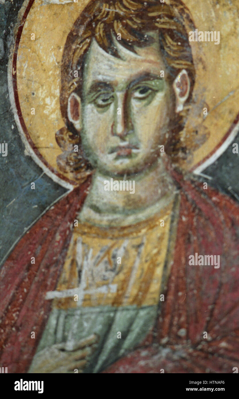 Gemälde in der Kirche der Theotokos Peribleptos von Ohrid 027 Stockfoto