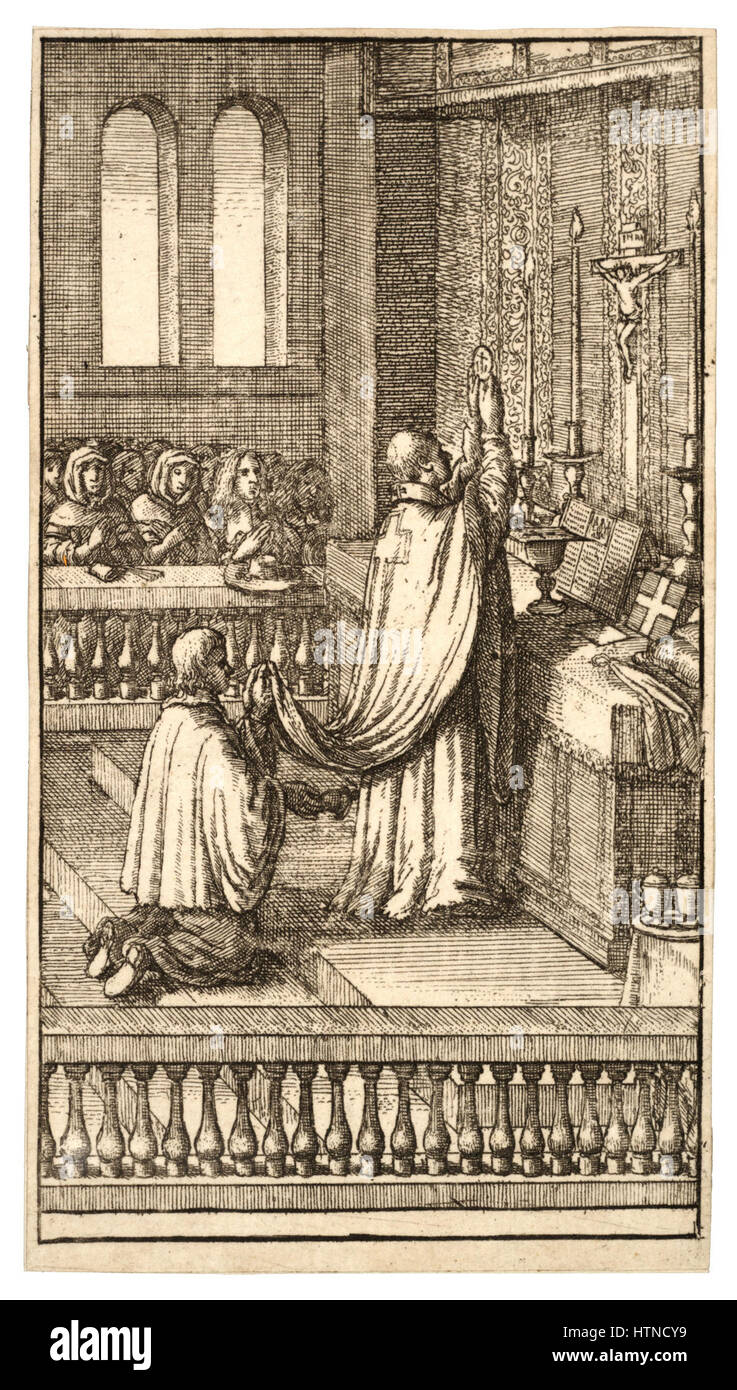 Wenzel Hollar - Elevation Of The Host Stockfoto
