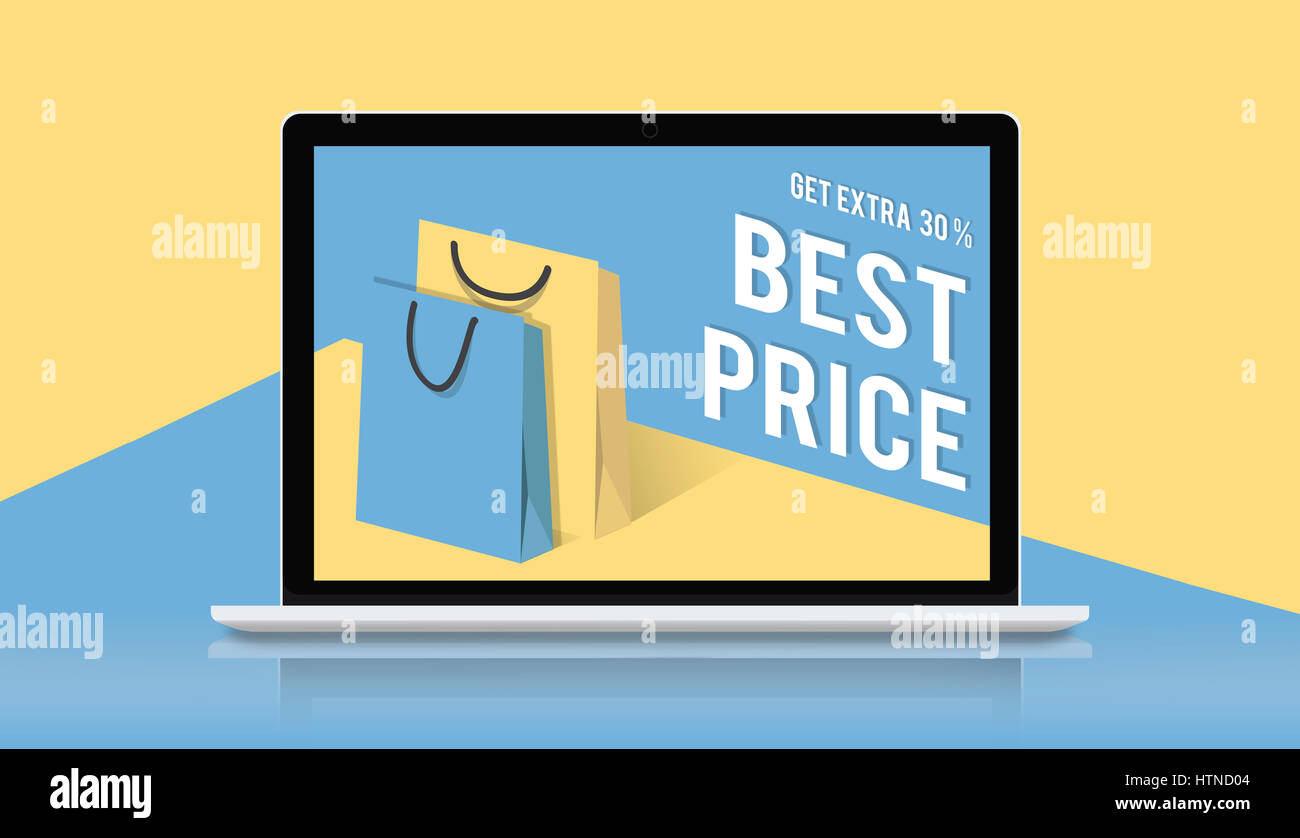 Saison der Verkauf Abstand beste Angebot Förderkonzept Stockfoto