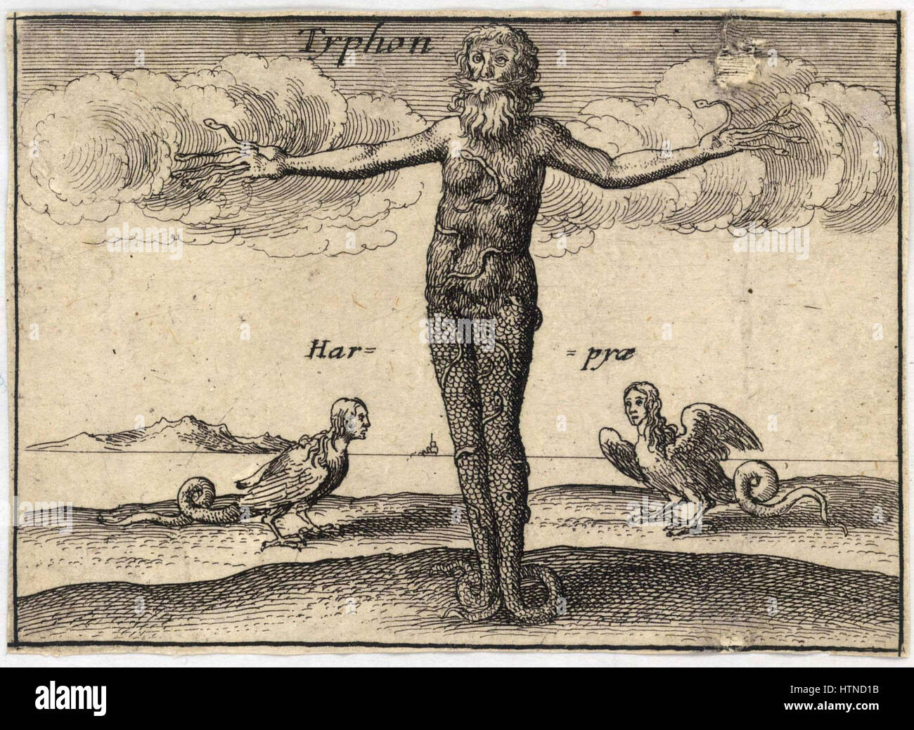 Wenceslas Hollar - die griechischen Götter. Tryphon Stockfoto