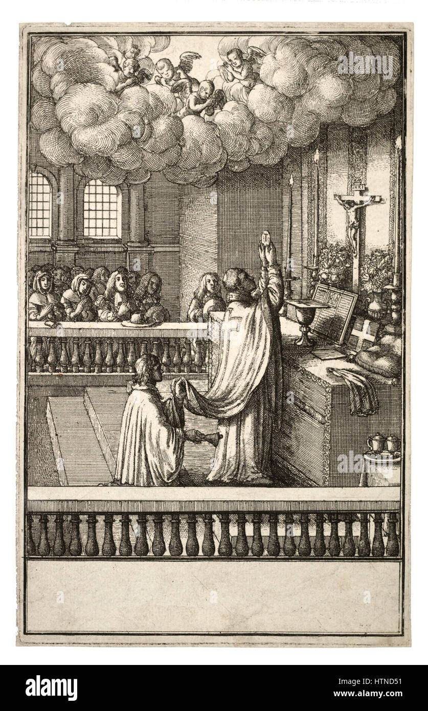 Wenzel Hollar - Elevation Of The Host 2 Stockfoto