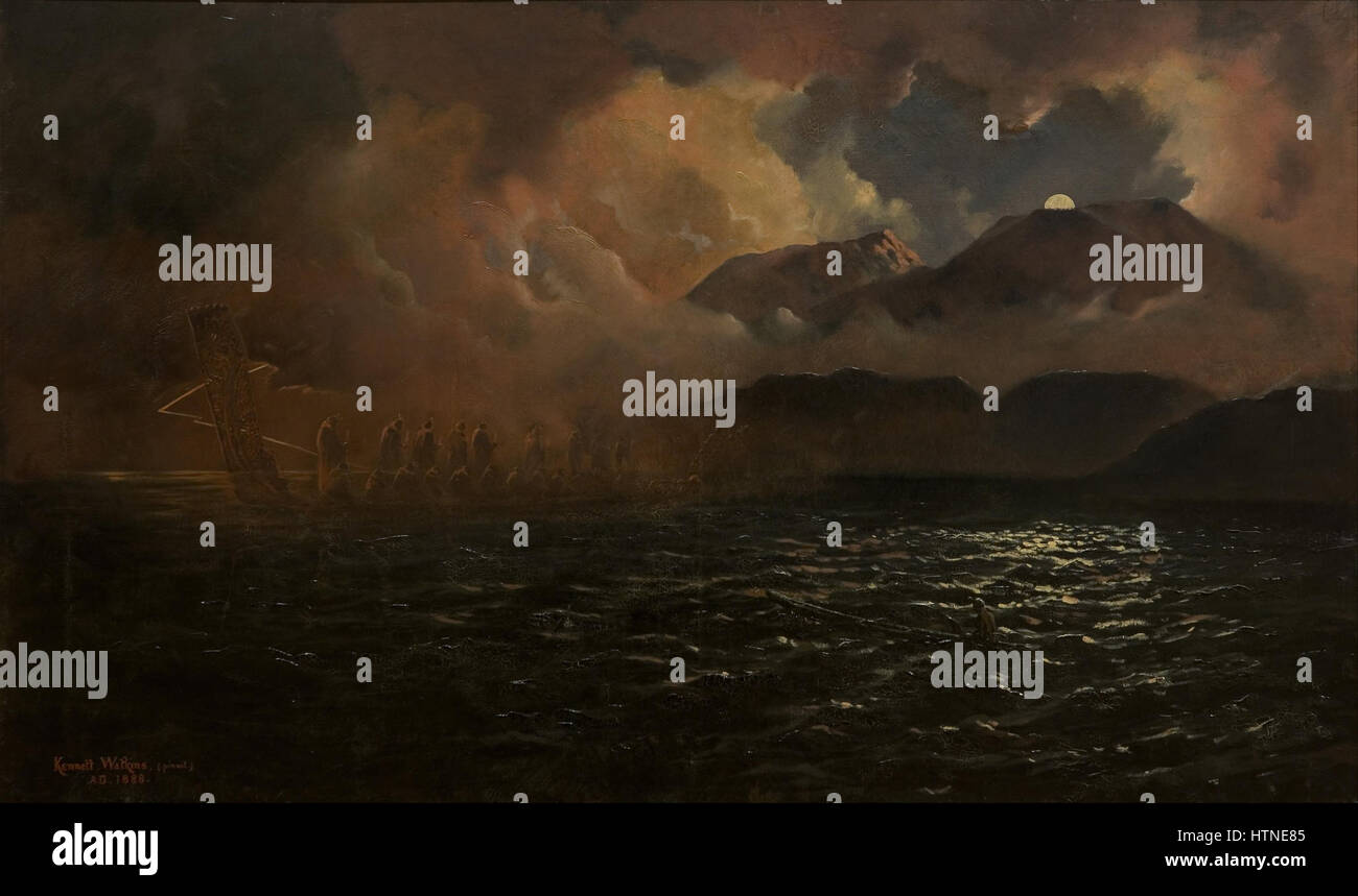 Kennett Watkins - The Phantom Kanu-A Legend of Lake Tarawera - Google Art Project Stockfoto