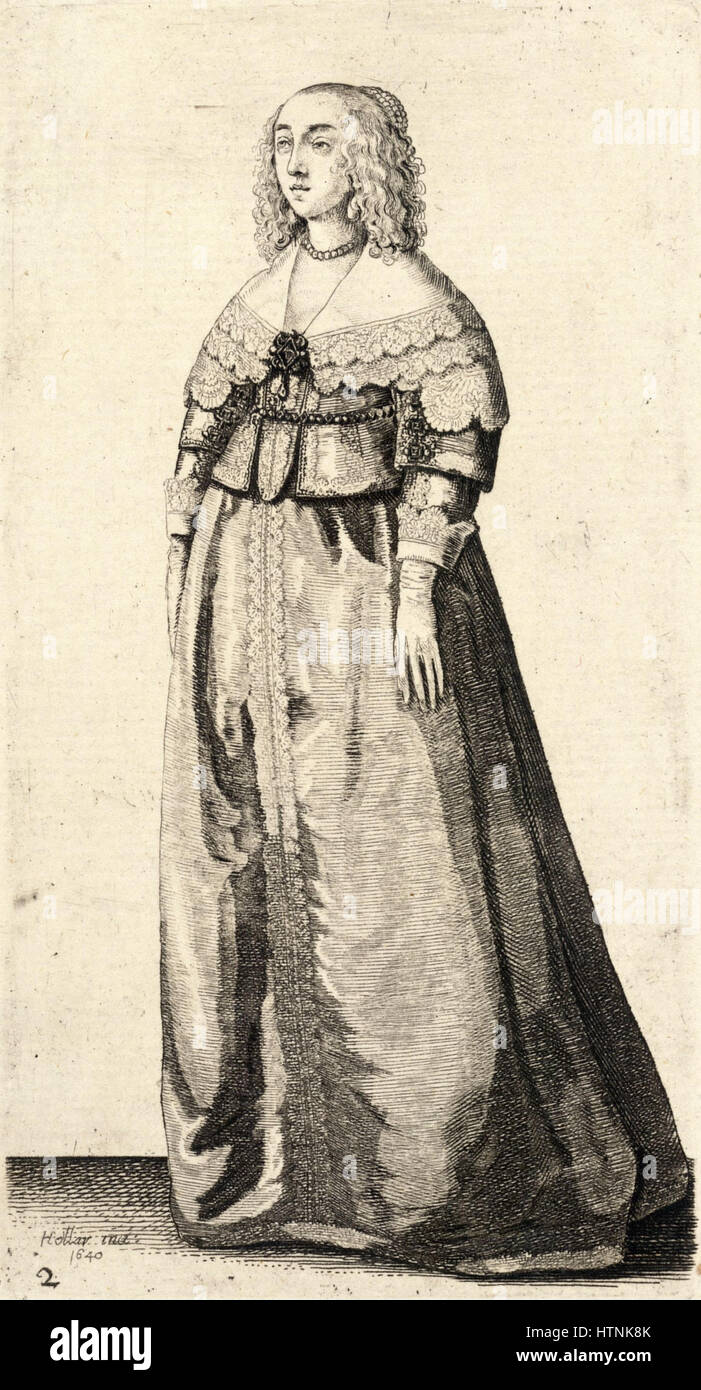 Wenceslas Hollar - Dame mit jeweled Seil um ihre Taille (Zustand 2) Stockfoto