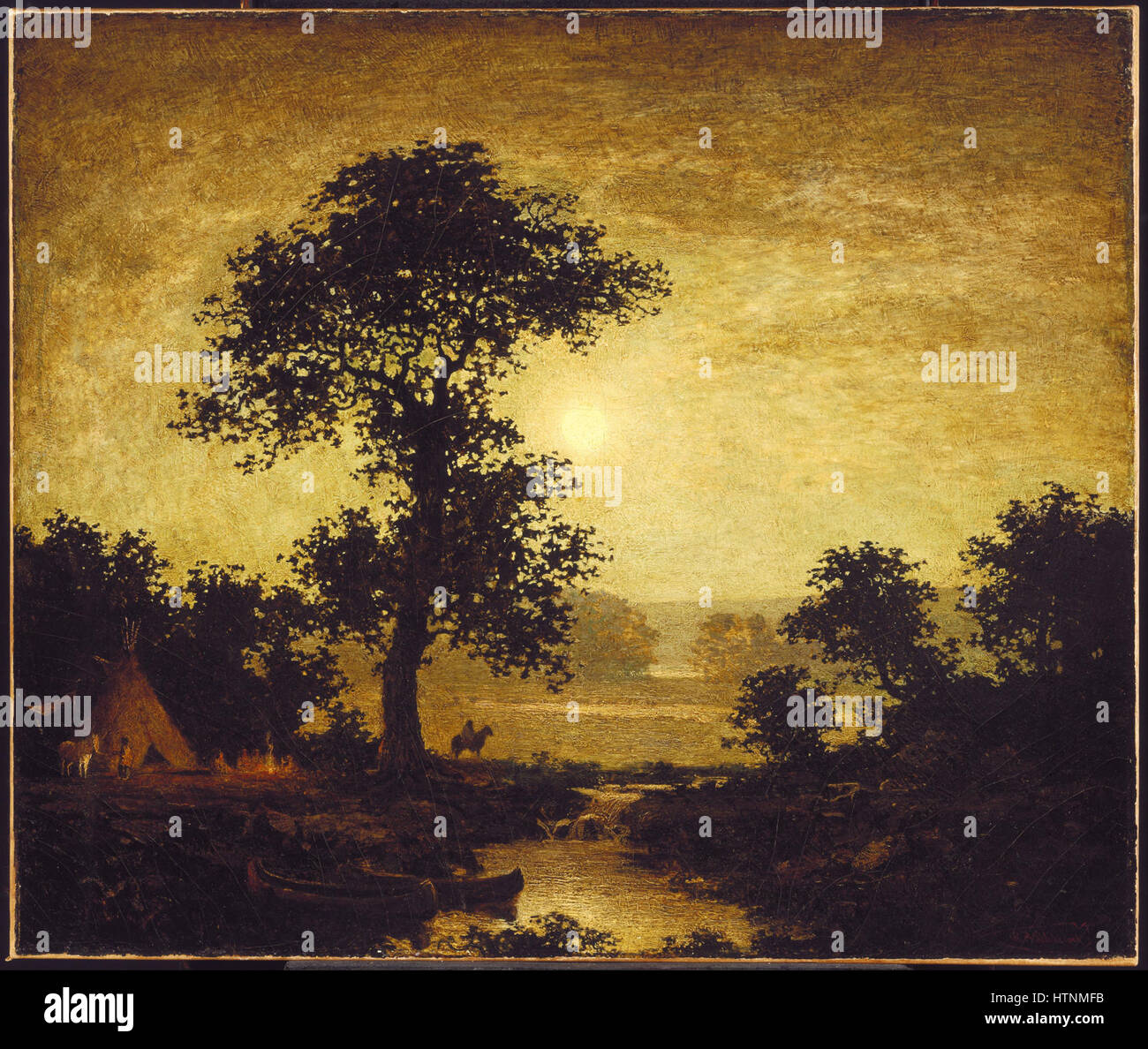 Ralph Albert Blakelock - Mondlicht - Google Art Project Stockfoto