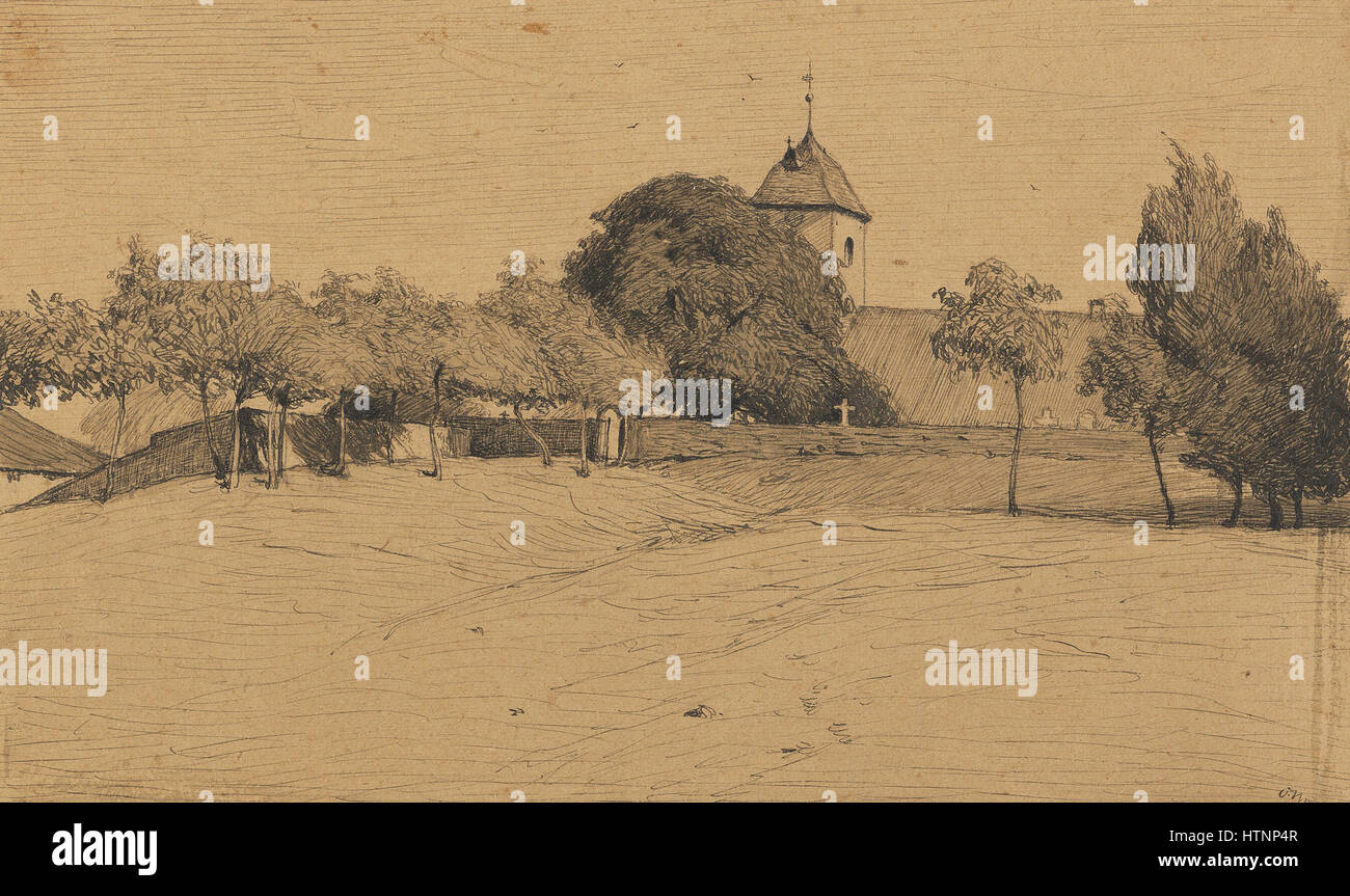 Otto Modersohn Blick Auf Worpswede 1891 Stockfoto