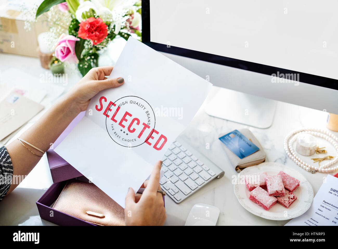 Ausgewählten Entscheidung Ergebnis Auswahl Ja Statuskonzept Stockfoto