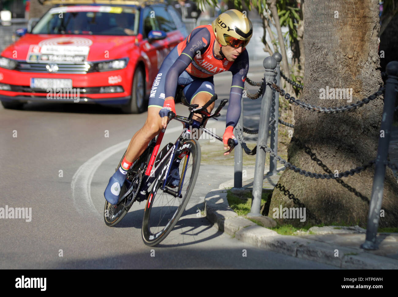 San Benedetto Del Tronto, Italien. 14. März 2017. 14. März 2017; San Benedetto del Tronto, Ascoli Piceno, Marken, Italien; Tirreno-Adriatico Cycling Tour San Benedetto, San Benedetto;  Vincenzo Nibali 71. der Bühne Credit: Laurent Lairys/Agence Locevaphotos/Alamy Live News Stockfoto