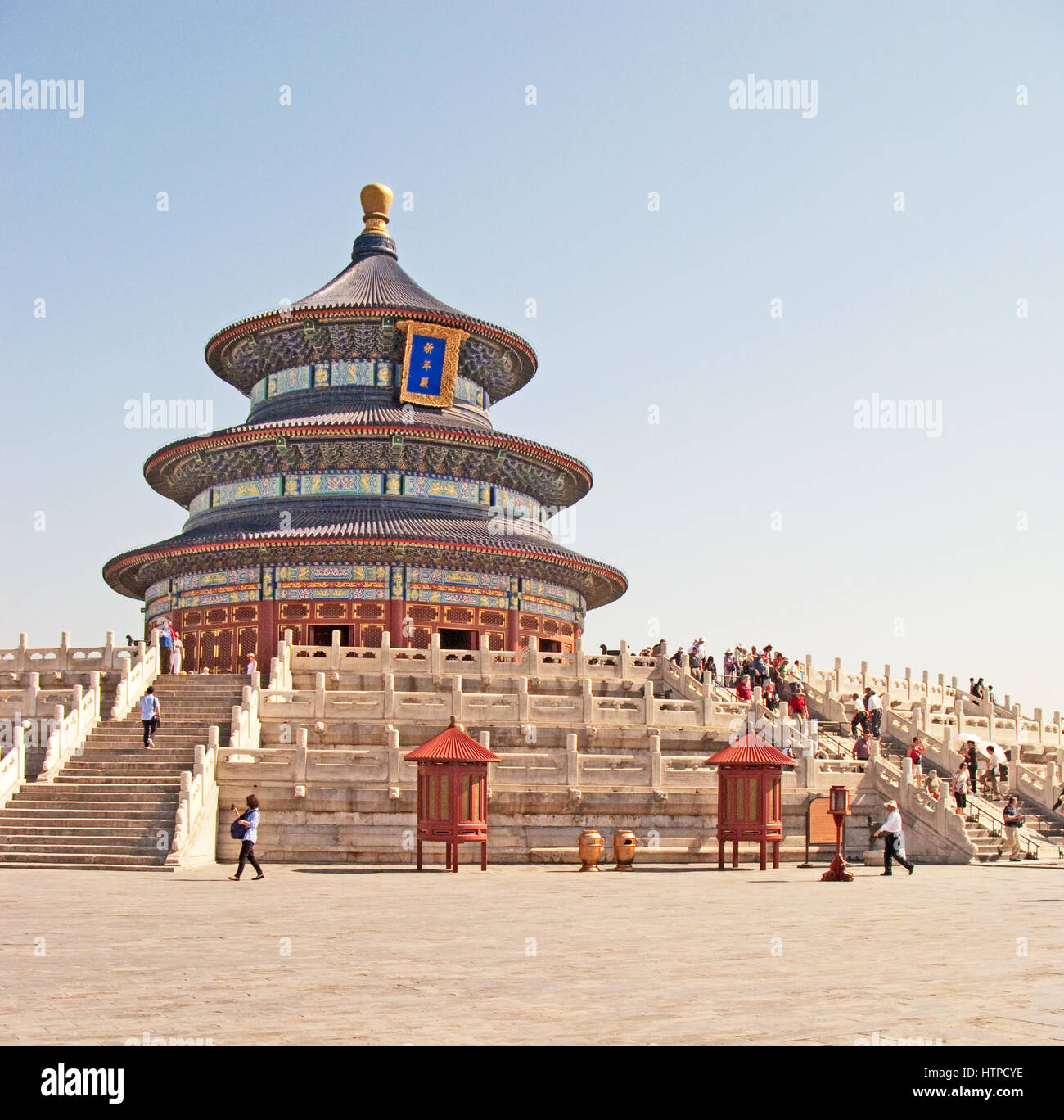 Tempel von Haven, Tian Tan, Qinian Dian, Detail, Peking; China, Stockfoto