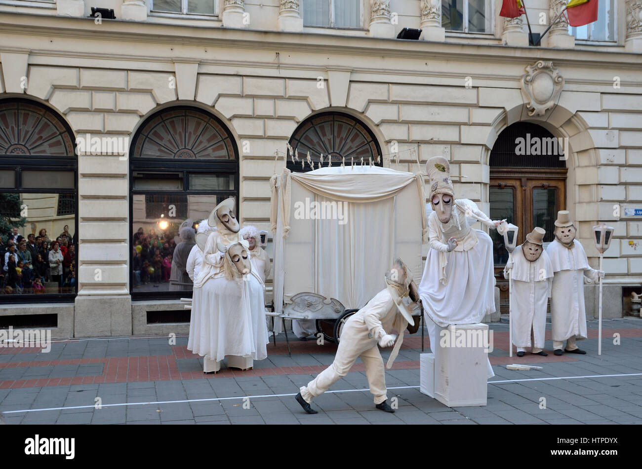 Straßentheater in Bukarest, Rumänien Stockfoto